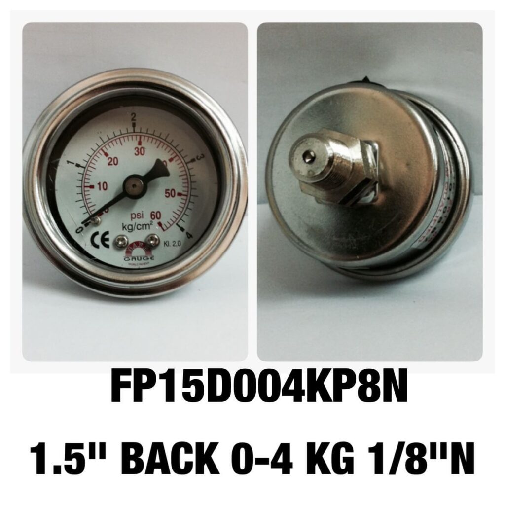 SAFE GAUGE Pressure Gauge 1.5 นิ้ว ออกหลัง 1/8” NPT สแตนเลส เด็กช่างวัด