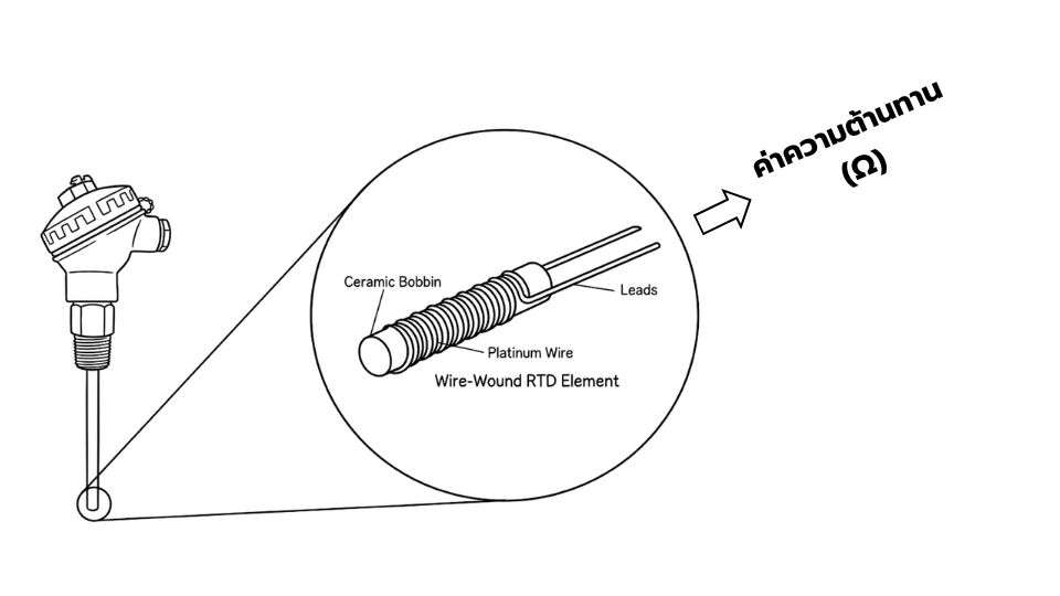 [ภาพประกอบที่ 1: โครงสร้างภายในของ RTD ]
