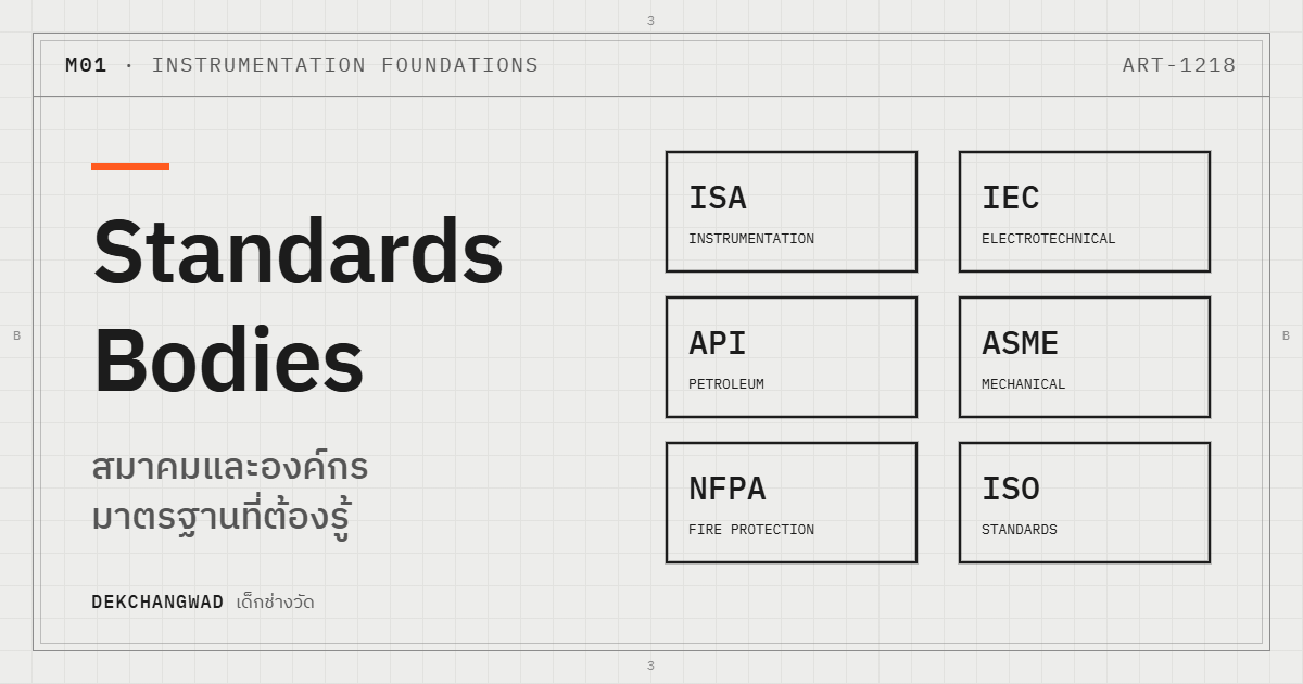 ปกบทความ Standards Bodies