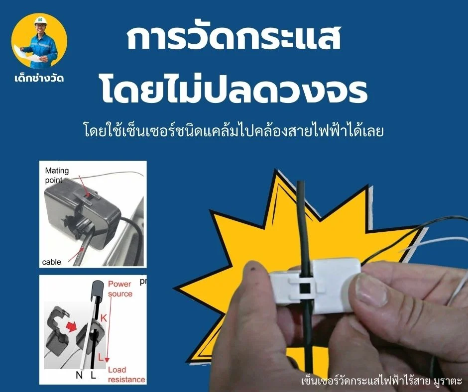 การวัดกระแสไฟฟ้าแบบไม่ปลดวงจรด้วยแคล้มมิเตอร์